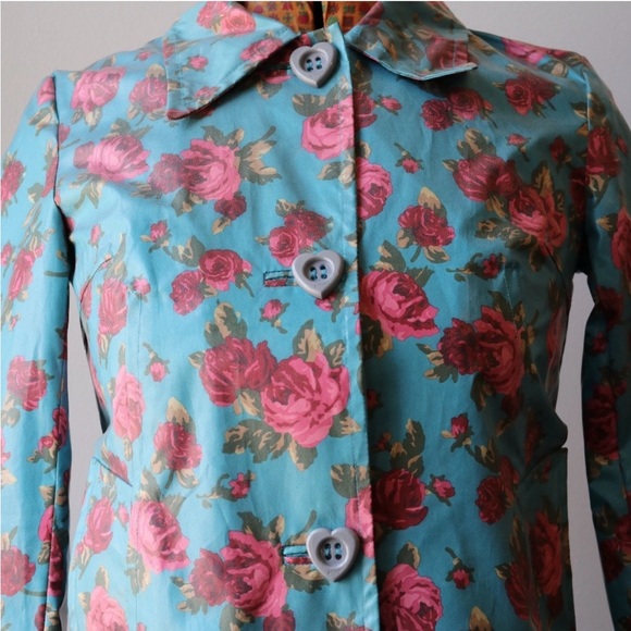 Betsey Johnson Floral Raincoat - Picture 3 of 3